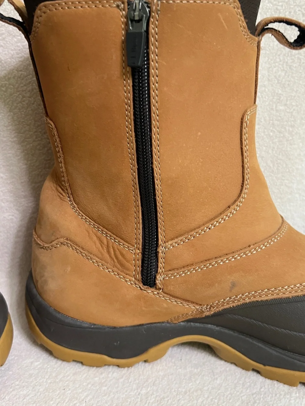 L.L.Bean Storm Chaser Boots Men's Size 8 M Brown Leather Waterproof Zip Winter